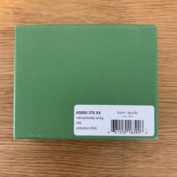Kate Spade Ruth Cardholder in pink & green Katy - Picture 6 of 6